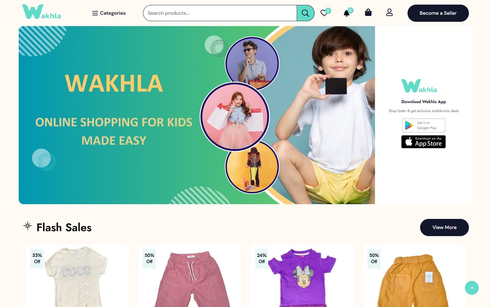Wakhla marketplace homepage